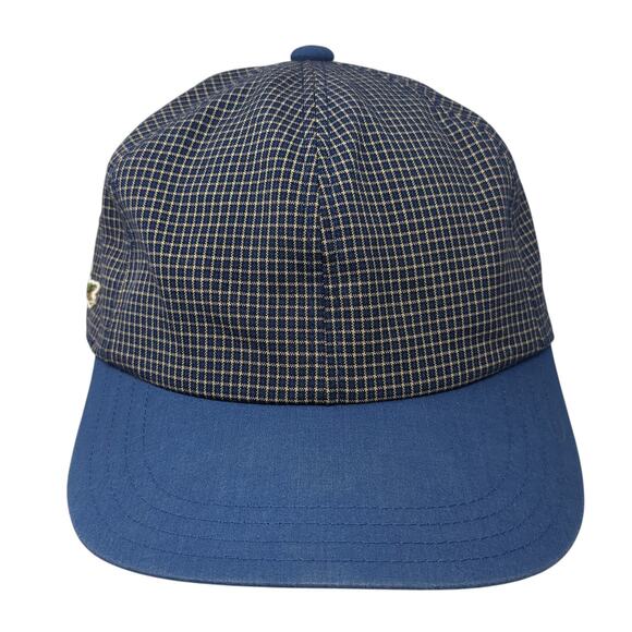 Chemise Lacoste Stretchy Hat Blue Pattern Embroidered Crocodile Logo - Picture 1 of 9
